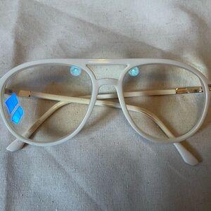 Anthropologie Cream Aviator Glasses